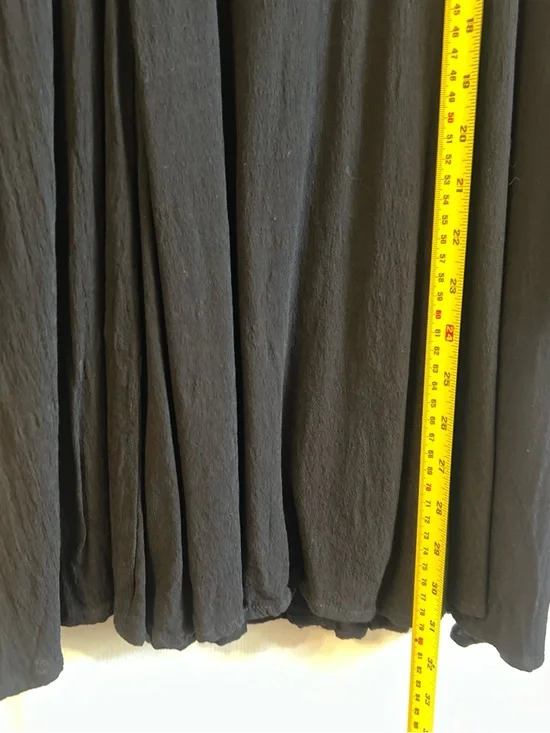 Black Long-Sleeve V-Neck Lace-Up Mini Dress - Picture 5 of 6